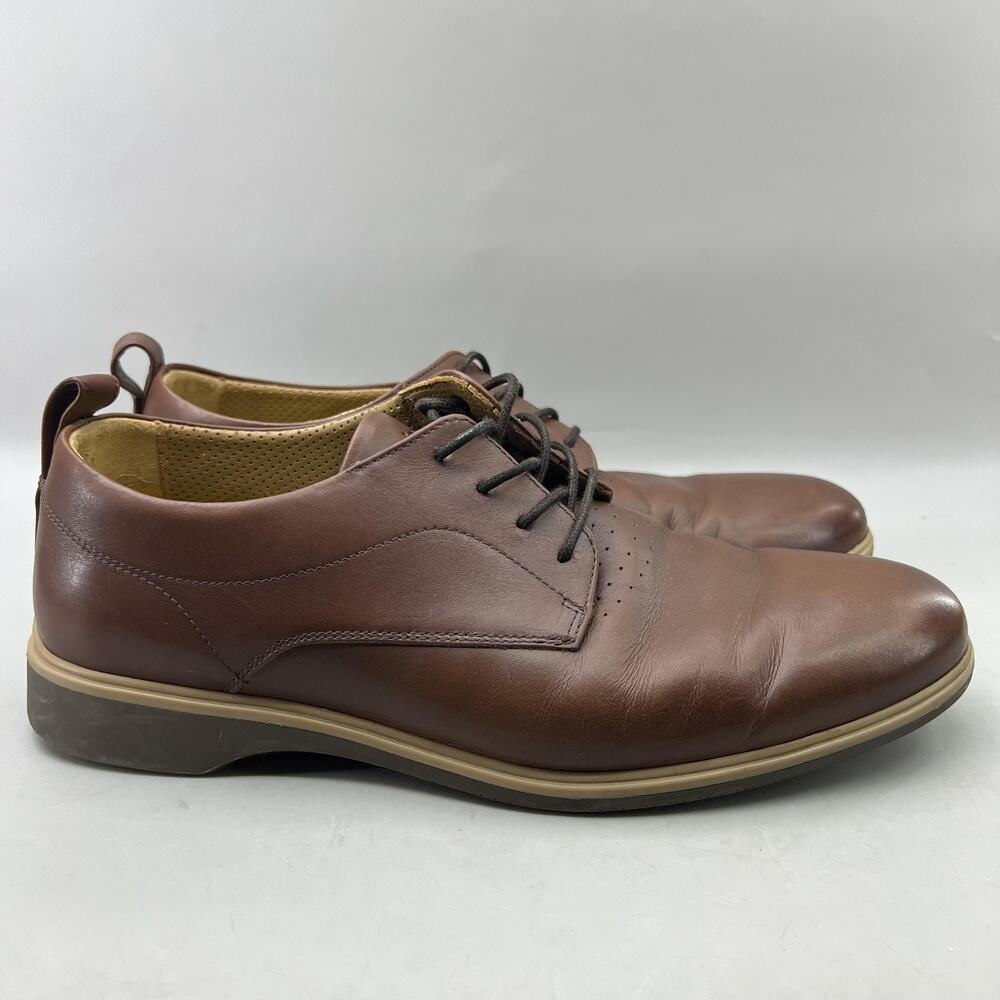 Amberjack The Original Derby Oxford Men Size 10.5 Wide Brown Comfort Low Shoes